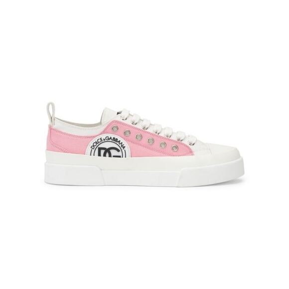 Dolce & Gabbana Portofino Light DG Logo Canvas Sneakers sz. 37.5 EU (7.5 US) - Picture 1 of 12